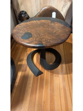 Walnut burl coffee table